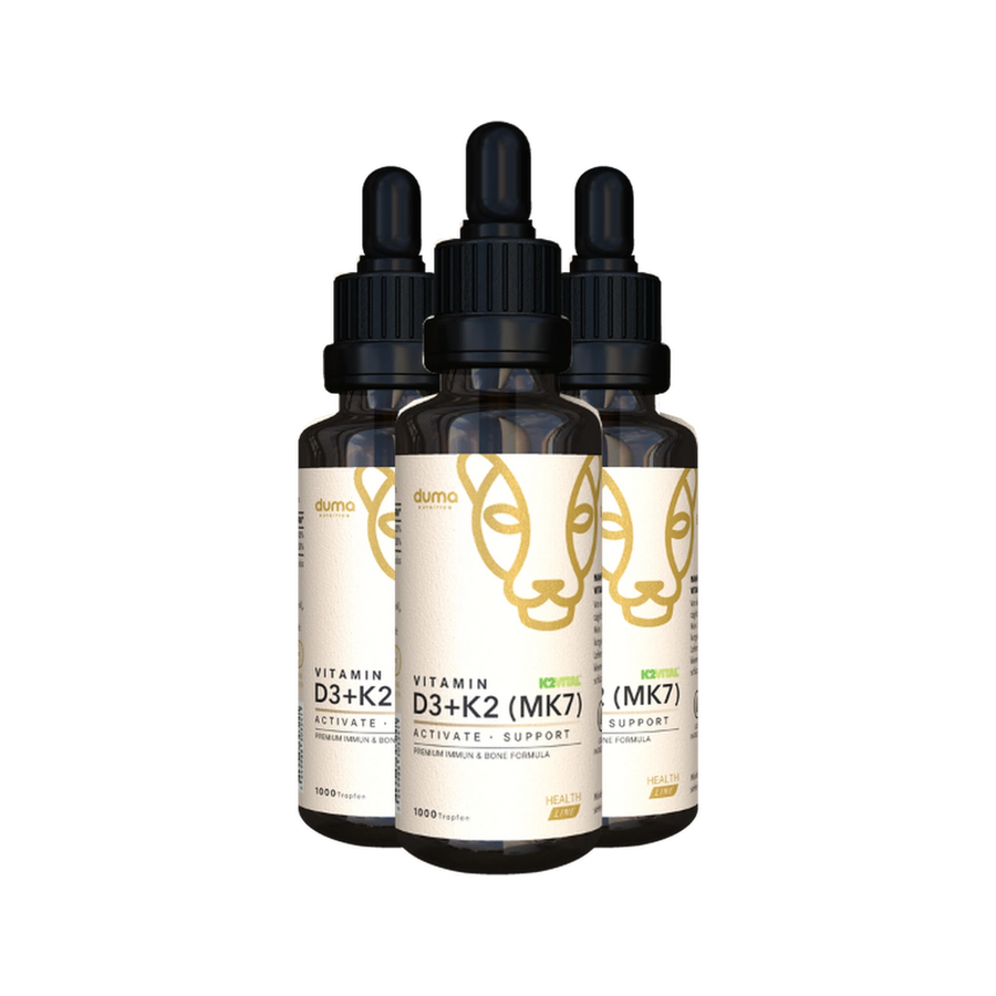 3x Vitamin D3/K2Vital MK7 Tropfen mit BIO Mohnöl