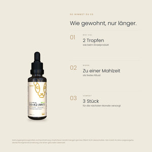 3x Vitamin D3/K2Vital MK7 Tropfen mit BIO Mohnöl